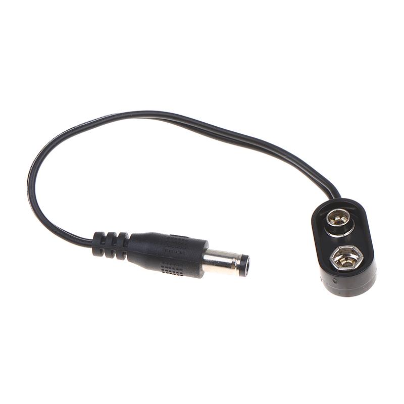Effect Pedal 9V Battery Clip Converter Male Dcjack Plug Power Cable Snap Connector For Guitar Effect Pedal Battery Power Adapter