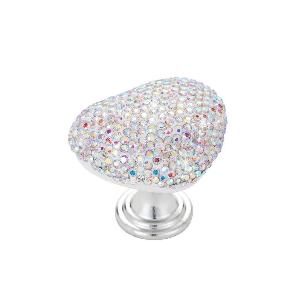 Heart Shaped Toilet Press Button Adhesive Diamond Toilet Flush Top Button Nail Protector Multifunctional