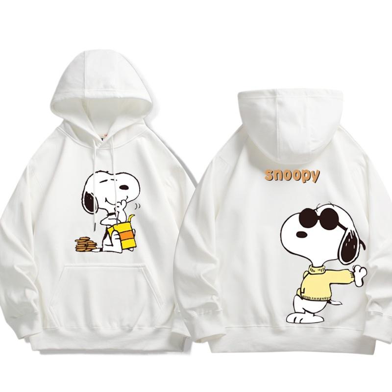 

2025 MINISO Cute Snoopy Cartoon Anime periphery Детские толстовки с капюшоном на весну и осень Новый стиль Одежда для родителей и детей толстовки с капюшоном 150 чёрный
