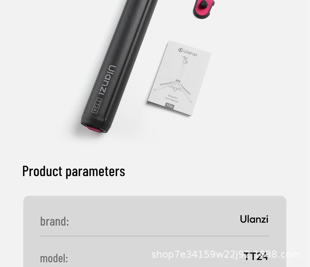 Ulanzi TT24 Floor-Standing Pop-Up Selfie Stick Tripod Quick-Release Plate for Camera, Mirrorless Camera, and Gimbal.