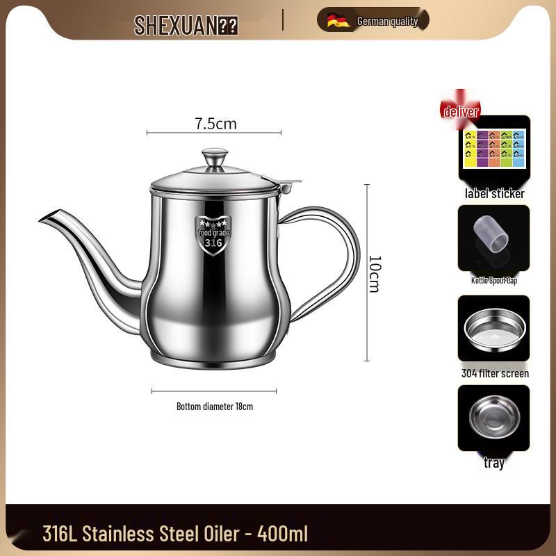 

Stainless Steel Non-Drip Oil Pot - Thickened, Food Grade Cooking Oil Bottle