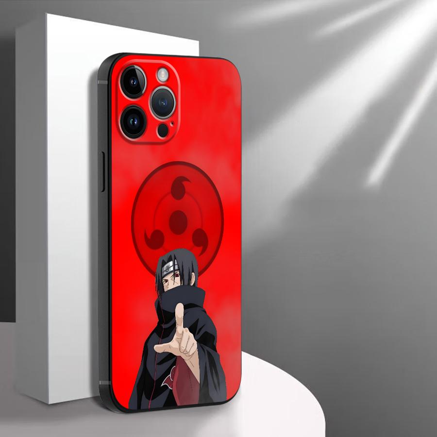 

Red Handsome Uchiha Itachi Black Soft Phone Cover Case for iPhone 17Air XS Max 15 16 14 Plus 13 12 11 17 Pro Max XR 7 8 iPhone 16e