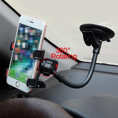 Universal Car Phone Holder 360° Rotating Flexible Windshield Dashboard Mount Cellphone Stand GPS Phone Bracket Auto Accessories
