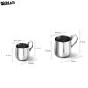 Stainless Steel Coffee Milk Frothing Pitcher Measuring Cup With Pouring Spout Espresso Creamer Latte Art Cup Coffeeware