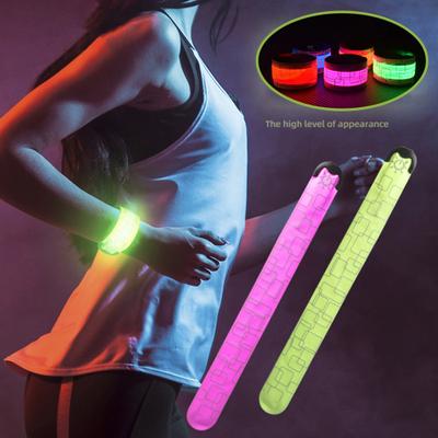 Rechargeable LED Armband Running Slap Glow Bracelets LED Light Up Wristband for