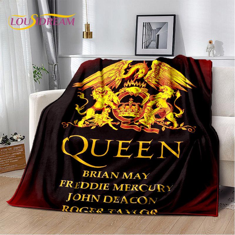Freddie Mercury Queen-Rock-Band Soft Plush Blanket,Flannel Blanket Throw Blanket for Living Room Bedroom Bed Sofa Picnic Cover