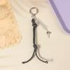 Y2K Punk Fishbone Fishtail Pendant Keychain Vintage Creative Braided Rope Keyring  Bag Charm Bag Key Accessories