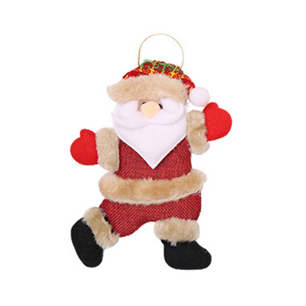 Christmas Plush Bear Doll DIY Ornaments Snowman Old Man Elk Santa Hat Star xmas Tree Hanging Toys  Christmas Tree Decoration