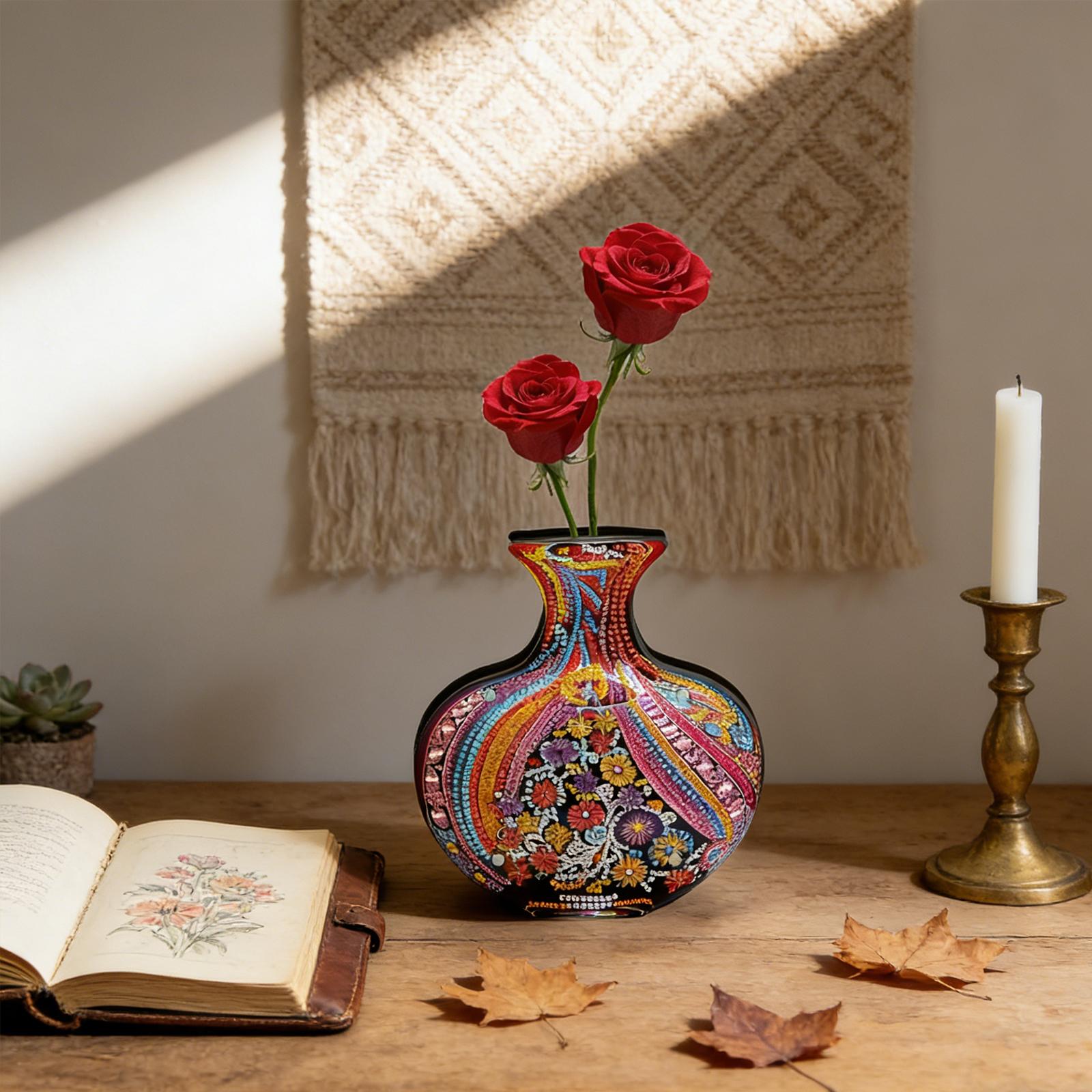DIY Artistic Vase Diamond Painting Desktop Ornaments Kit Double Sided Drill for Adults/Beginners Gift Home Decor