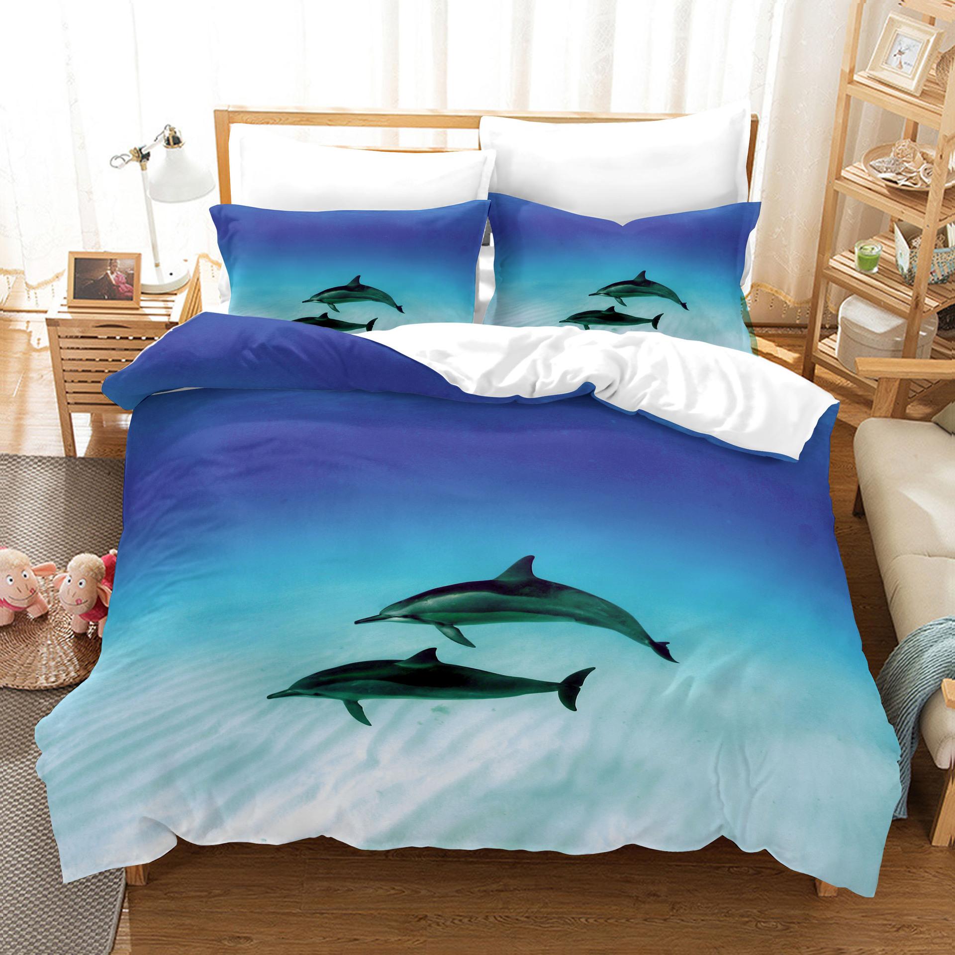 

Ближний Восток Электронная коммерция Трехкомпонентный комплект для цифровой 3D-печати в США, дельфин, океан GB-Single135cm×200cm