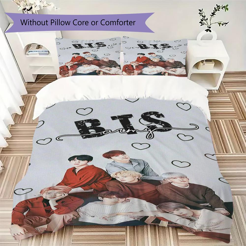 Sunset Love Heart Threepiece Set 1 Duvet Cover 2 Pillowcase Without Core Without Core Bedding Set Duvet Cover And Pillowcase