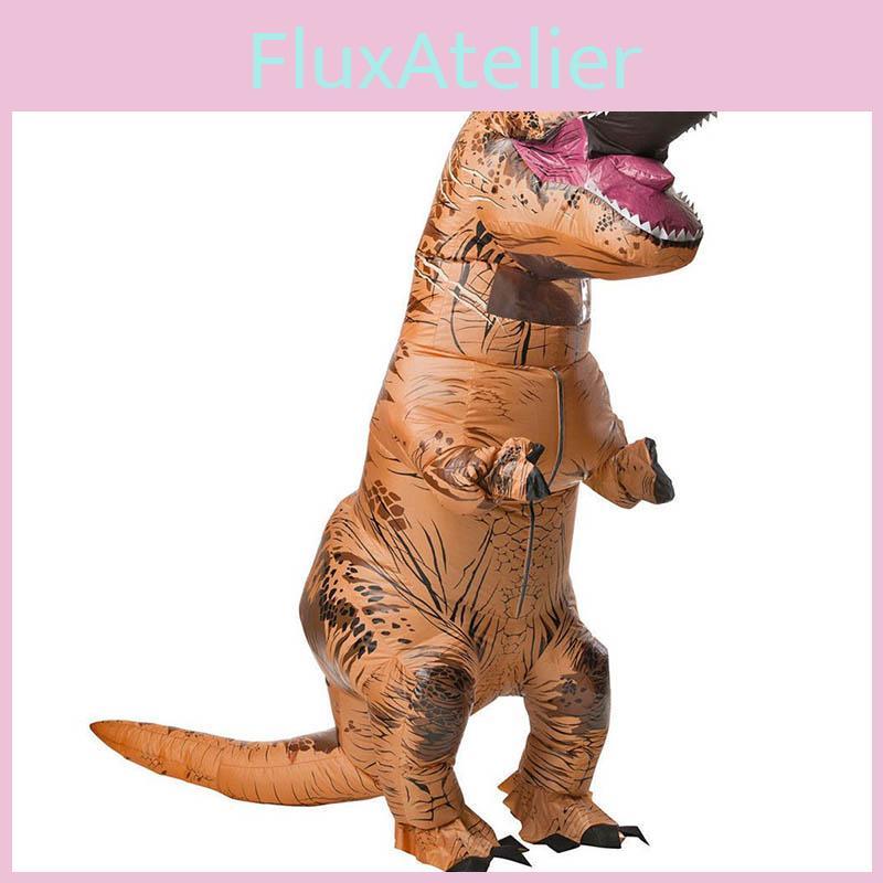 Inflatable Trex Adult Dinosaur Costume Jurassic Blow Up Cosplay Suit Outfit