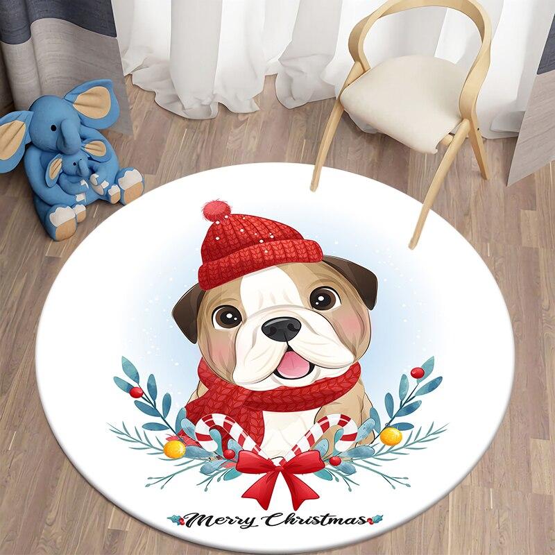 Záhadný Kawaii potištěný kulatý koberec pro obývací pokoj Koberce Kempingové piknikové podložky Flanelový protiskluzový koberec Podložka na jógu Dárek Stranger Things