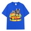 Hamburger Funny Cat Funny Meme TShirt Unisex Women Casual Fashion Vintage T Shirts Summer Cotton Oversized Short Sleeve Tshirts