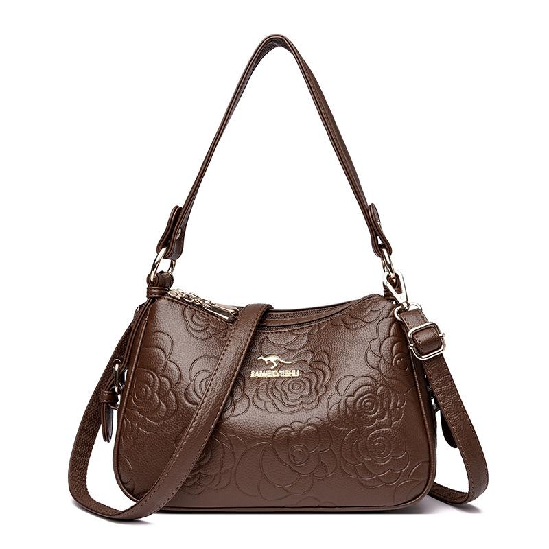 Handbag - Elegant Middle-aged Mother Bag - Casual Single-shoulder Crossbody Bag