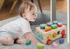 Sorter Kształtów Drewniana Kostka Edukacyjna Na Kółkach Klocki Montessori