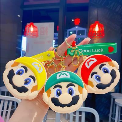 Cartoon Mario Silicone Coin Purse & Keychain for Kids – Earphone & Small Gift Bag