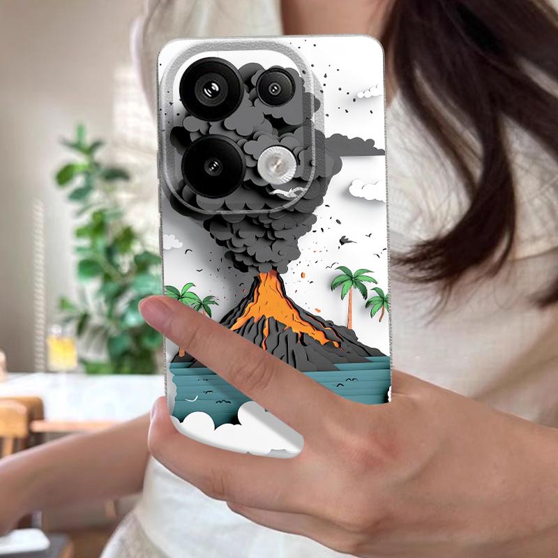 Custodia con Stampa Strada di Montagna Per Xiaomi 13T Pro Redmi Note 15 Pro 4G Redmi Note 14 13 Pro+ 5G Copertura in Silicone con Texture in Pelle