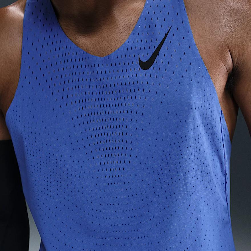 Nike AeroSwift Dri-FIT ADV Running Singlet Comet Blue/Black Men Tops FN4231-411