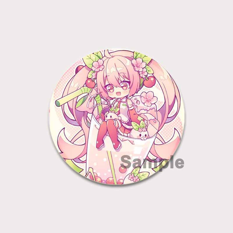 

32/44/58 мм музыкальная игра розовая брошь Мику булавки мультяшный косплей значок для рюкзака шляпа декор ювелирные изделия аксессуар ручной работы пуговица булавка подарки 32mm