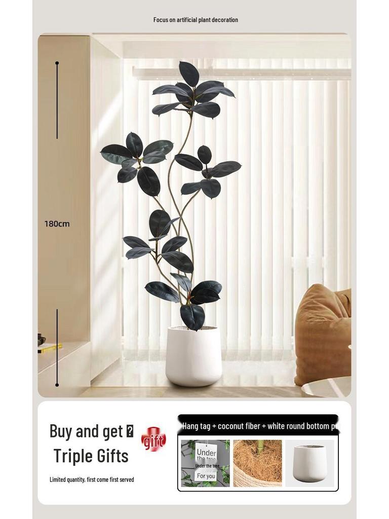 Luxurious Large Faux Green Plant Decoration for Indoor Use