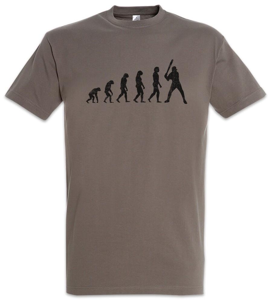 Baseball Evolution T-Shirt Human Fun Charles Darwin Player Team Coach Training