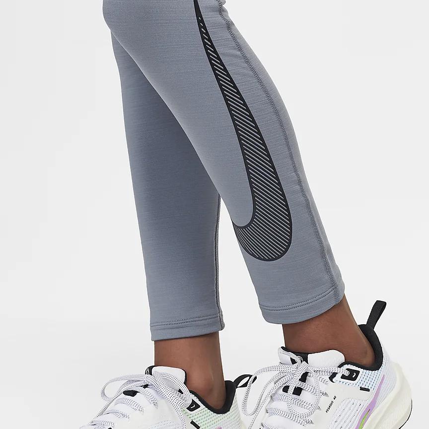 Nike Pro Dri-Fit Warm Comfortable Soft Quick-Dry Knit Sports Pants Kids Pants Smoke-Gray HF4364-084