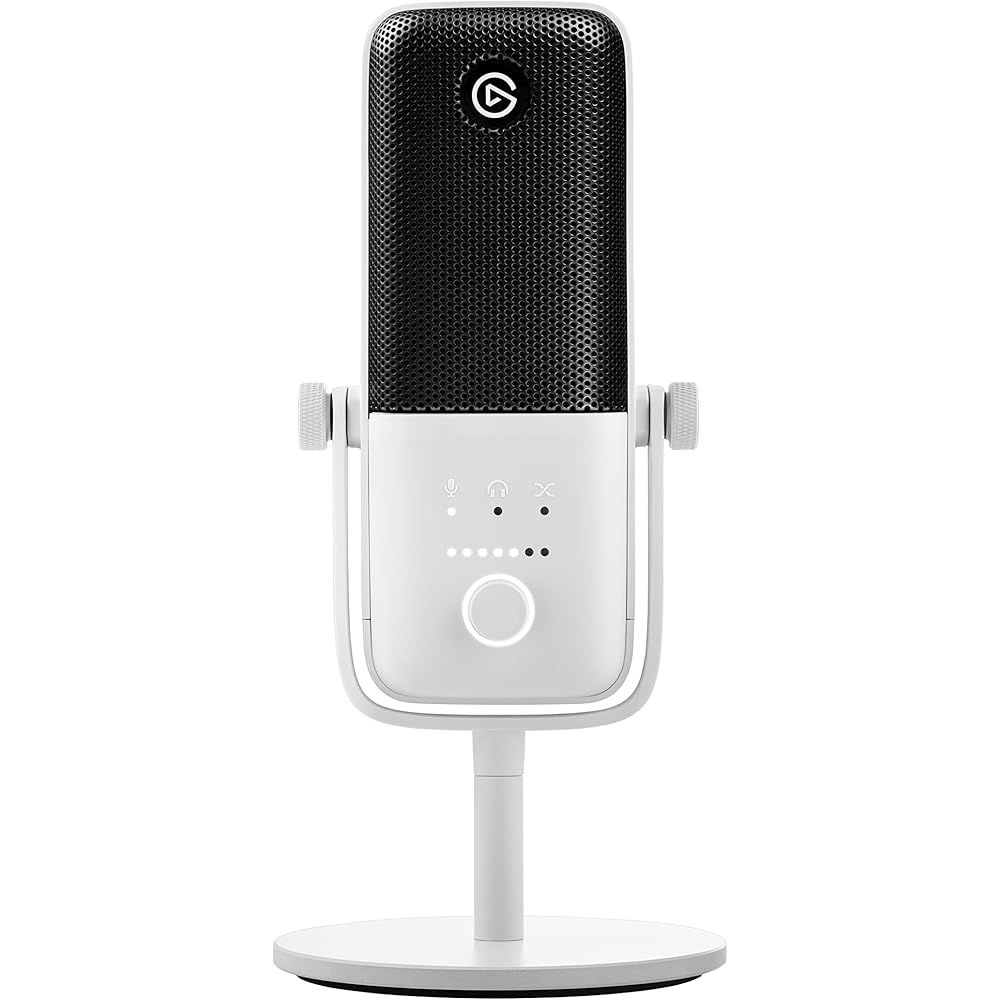 

Elgato Wave:3 USB Condenser Microphone White Plug and Play for Streaming Podcasting Gaming Home Office