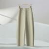 Fashion Nine-point Casual Straight Scimitar Pants Women's 1116 Summer Thin High-waisted Thin Breathable Loose Sickle Pants