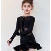 Line dance clothing women black dance wear stage costume for girls lace sexy dance suit women's latin training clothes