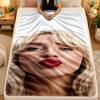 Flannel BlanketSabrina Carpenter Warm Soft Throw Blanket for Indoor Sofa Bed Living Room Use