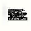 Custom American Motorcycle Metal Last Name Sign, Black Iron Forged Wall Sculpture Hot Sale 2024