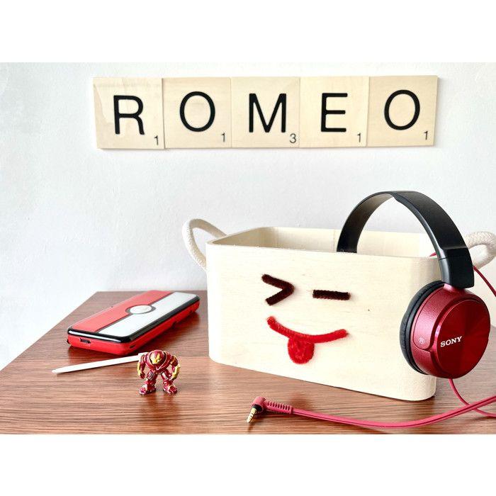 Grande lettre en bois façon scrabble 10 cm Lettre X