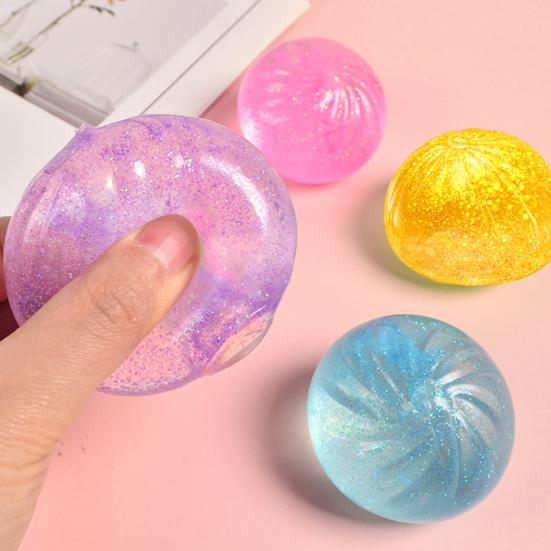 Roztomilá Baozi stresová koule, pomalu se vracející tvar buchty, měkká mačkací hračka, simulace dušené buchty, senzorická Fidget pro děti i dospělé, vtipný dárek