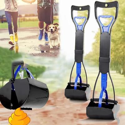 Hundekotschaufel Haustier Langer Griff Kiefer Poop Scoop Picker Exkremente Sammler Saubere Werkzeuge Outdoor Faltbarer Tierkotreiniger