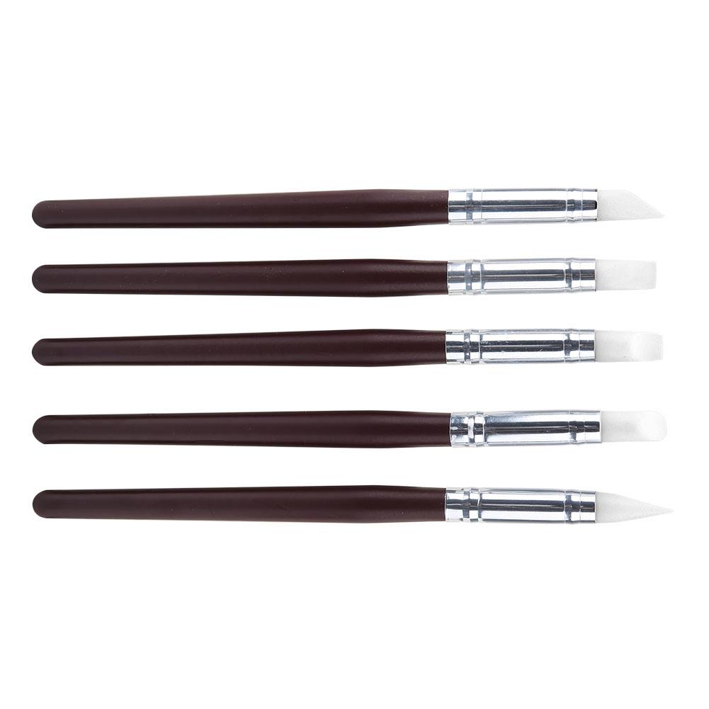 5pcs set Silicone Carving Art Pen Pottery Sculpture Clay Shaping Watercolor Painting DIY Tools