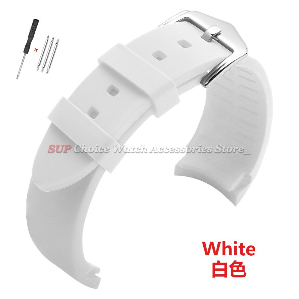 Zakrzywiony Gumowy Pasek do Zegarka 18mm 19mm 20mm 21mm 22mm 24mm Paski do Rolex do Seiko Sporty Nurkowe Miękki Silikonowy Bransoleta Pasek