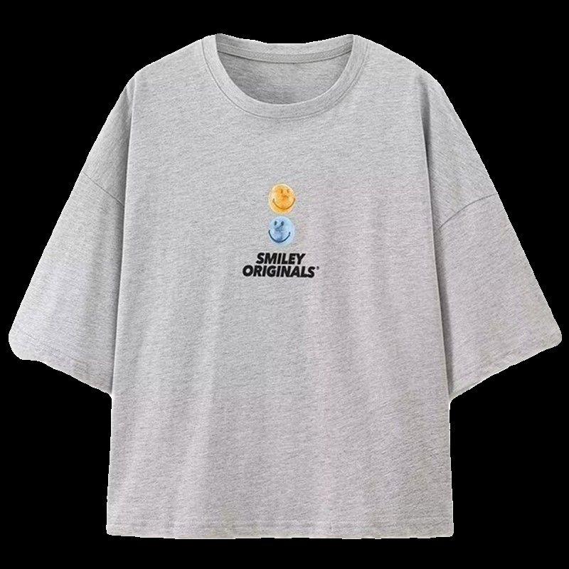 Fashion 2024 Summer New Arrival Casual Loose Fashion Versatile Print Short Sleeve T-shirt Women's Clothing Tops 0085360