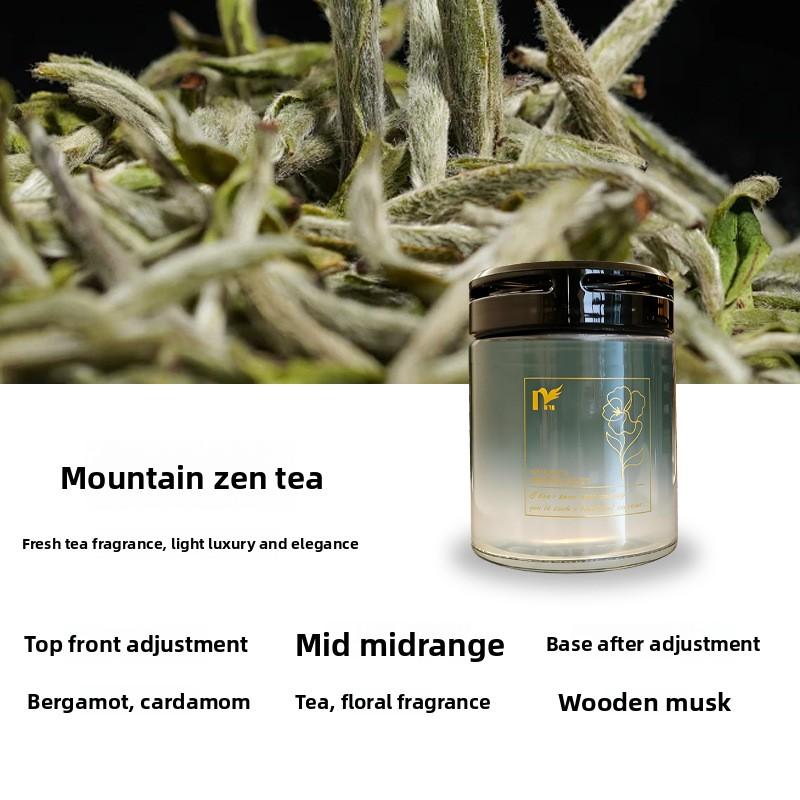 Car Body Perfume - New Solid Perfume for Cars - Long-lasting Fragrance - Eliminates Odors - Car Cup Holder Perfume High Mountain Zen Tea