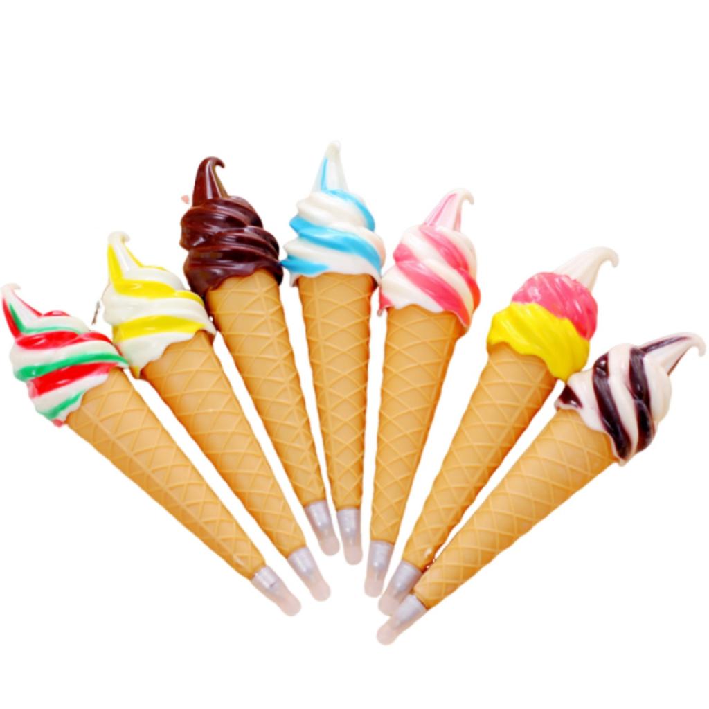 Novelty Ice Cream Ballpoint Pen (Random Color) for School Supplies, Stationery, Party Favors and Gifts