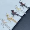 Star Moon Rhinestone Butterfly Heart Nail Art Pendant