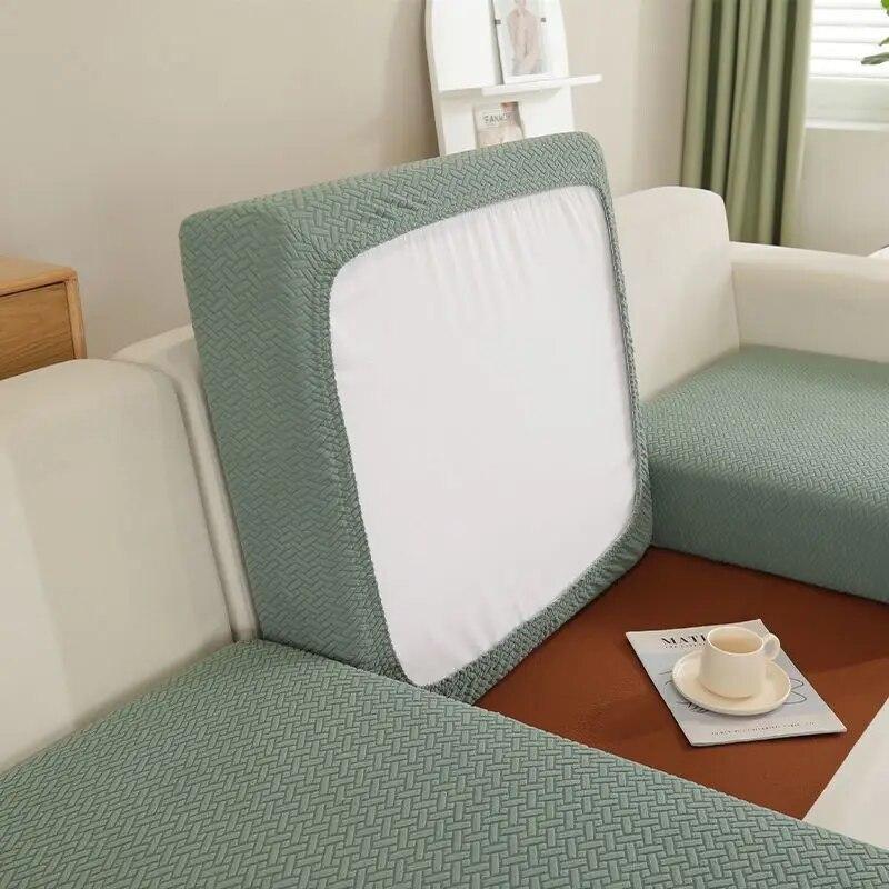 Jacquard Sofa Seat Cushion Cover for Living Room Pet Kids Furniture Protector T-shaped Sofa Cover Elasticity Armchair Seat Cover