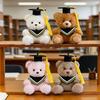 Graduation Bear Plush Toy Doctor Bear Keychain Backpack Pendant Mini Graduation Gift