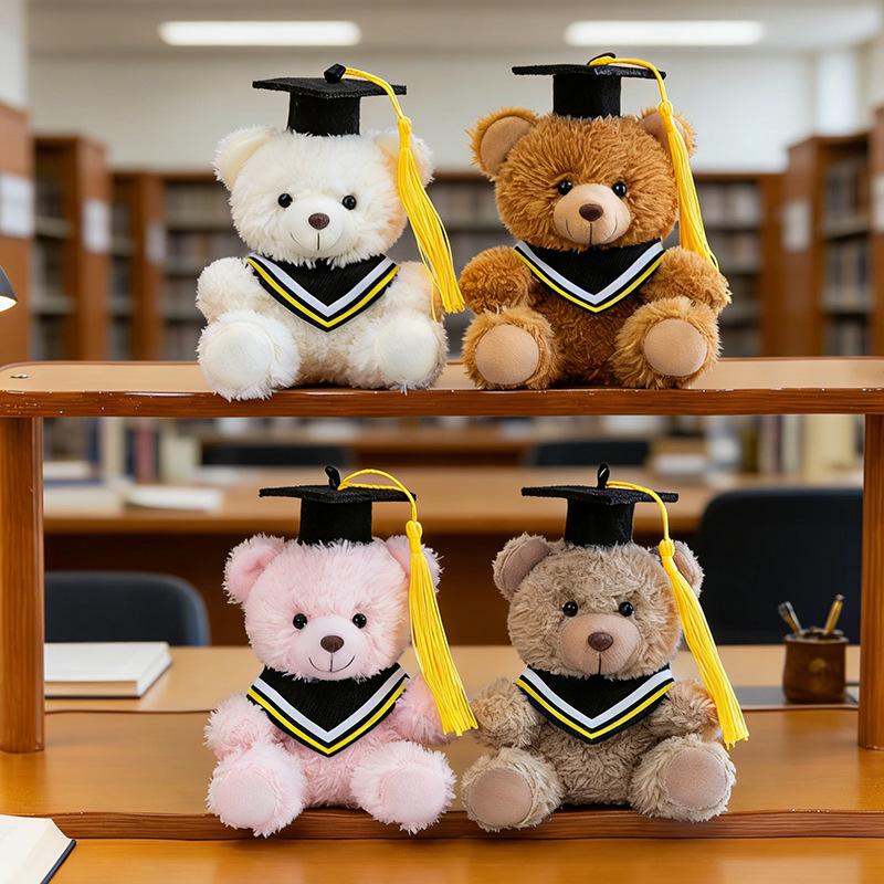 Graduation Bear Plush Toy Doctor Bear Keychain Backpack Pendant Mini Graduation Gift