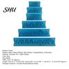 DIY 6Pcs/Set Fondant Mould Soft Non-stick Plastic Happy Best Wishes Birthday Cake Decoration Mold for Home Embosser