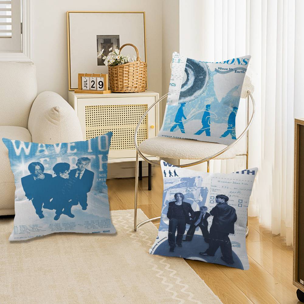 WWave To Earth Summer Flows Personalized Pillow Cover Kids Bedroom Wild Party Decor Pillowcase kid Birthday shower Gift