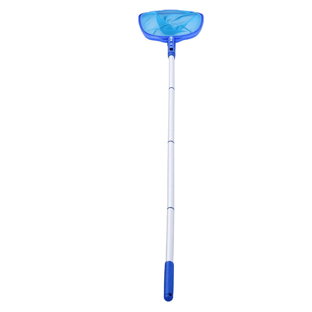Pool Skimmer Net 4 Section Splicing Rod Thick Fine Mesh Portable Cleaning Leaf Skim Net for Bathtub 1.6m Length