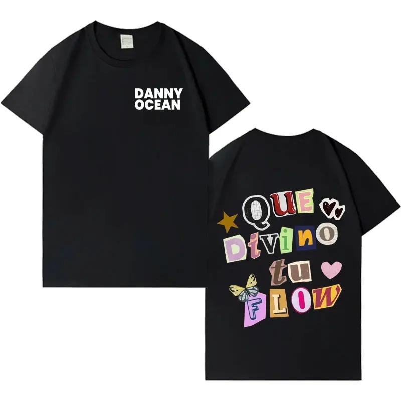 Rapper Danny Ocean Trendy Album TShirt Mens Fashion Hot Selling Casual Y2K Clothing Popular HipHop Crew Neck Sleeve TShirt