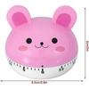 Animal Timer Mechanical Cooking Timer, Manual Animal Shape Counters, Cartoon Kitchen Timing Tool for Cooking Baking(Pink Bunny)