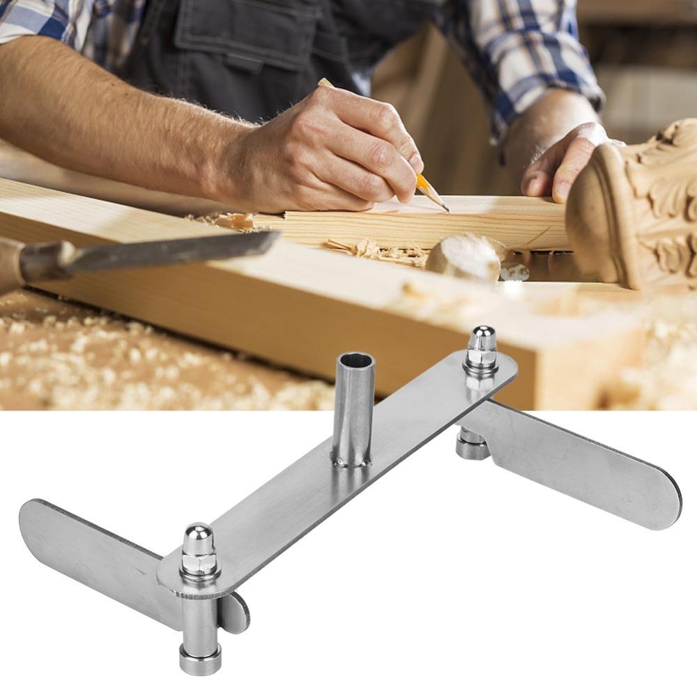 3pcs Stainless Steel Woodworking Center Finder Wood Center Finding Marker Silver Centering Tool Center Line Scriber Woodworking